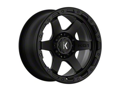 KG1 Forged LAUNCH Matte Black with Black Ring 6-Lug Wheel; 20x9.5; -12mm Offset (25-26 4Runner)