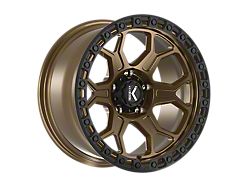 KG1 Forged BISHOP Matte Bronze with Black Ring 6-Lug Wheel; 17x9; 0mm Offset (21-26 Bronco, Excluding Raptor)