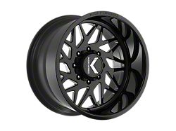 KG1 Forged BYPASS Gloss Black 6-Lug Wheel; Left Directional; 22x12; -44mm Offset (22-26 Bronco Raptor)