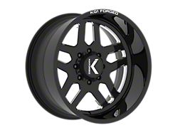 KG1 Forged PILOT Gloss Black 6-Lug Wheel; 22x12; -44mm Offset (22-26 Bronco Raptor)