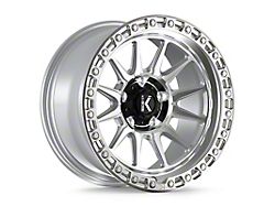 KG1 Forged ADRENALINE Silver Face Machined Wheel; 17x9; -12mm Offset (20-26 Jeep Gladiator JT)