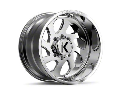 KG1 Forged DROPKICK Polished Wheel; Left Directional; 20x10; -24mm Offset (20-26 Jeep Gladiator JT)