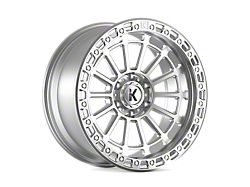 KG1 Forged LIFTER Silver Face Machined Wheel; 20x9.5; -12mm Offset (20-26 Jeep Gladiator JT)