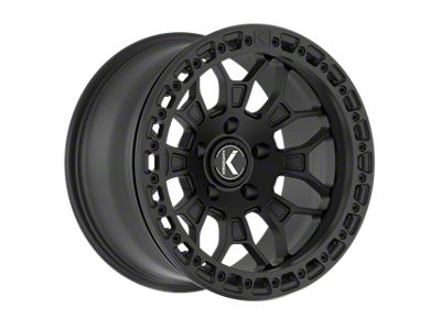 KG1 Forged RUSH BEADLOCK Matte Black Wheel; 17x9; -38mm Offset (20-26 Jeep Gladiator JT)