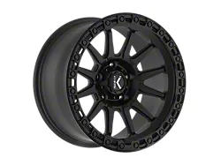 KG1 Forged ADRENALINE Matte Black with Black Ring Wheel; 17x9; -38mm Offset (99-04 Jeep Grand Cherokee WJ)