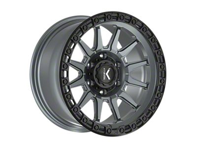 KG1 Forged ADRENALINE Matte Anthracite with Black Ring Wheel; 17x9; -38mm Offset (07-18 Jeep Wrangler JK)