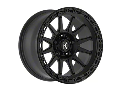 KG1 Forged ADRENALINE Matte Black with Black Ring Wheel; 20x9.5; -12mm Offset (07-18 Jeep Wrangler JK)