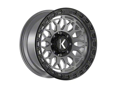 KG1 Forged DIAMONDHEAD Matte Anthracite with Black Ring Wheel; 20x9.5; -12mm Offset (07-18 Jeep Wrangler JK)