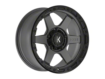 KG1 Forged LAUNCH Matte Anthracite with Black Ring Wheel; 20x9.5; -12mm Offset (07-18 Jeep Wrangler JK)