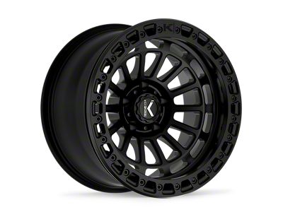 KG1 Forged LIFTER BEADLOCK Matte Black Wheel; 17x9; -15mm Offset (07-18 Jeep Wrangler JK)