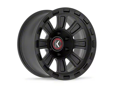 KG1 Forged PURGE Matte Black Wheel; 17x9; -12mm Offset (07-18 Jeep Wrangler JK)