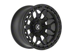 KG1 Forged RUSH BEADLOCK Matte Black Wheel; 17x9; -38mm Offset (07-18 Jeep Wrangler JK)