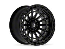 KG1 Forged LIFTER BEADLOCK Matte Black Wheel; 17x9; -15mm Offset (18-26 Jeep Wrangler JL)