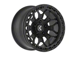 KG1 Forged RUSH BEADLOCK Matte Black Wheel; 17x9; -12mm Offset (18-26 Jeep Wrangler JL)