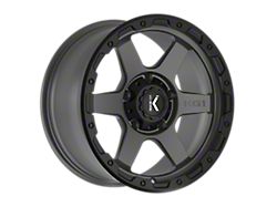 KG1 Forged LAUNCH Matte Anthracite with Black Ring 6-Lug Wheel; 20x9.5; -12mm Offset (17-24 Titan)