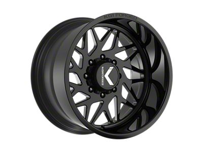 KG1 Forged BYPASS Gloss Black 6-Lug Wheel; Right Directional; 22x10; -24mm Offset (16-24 Titan XD)