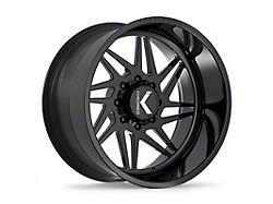 KG1 Forged DYNO Gloss Black 6-Lug Wheel; Left Directional; 22x12; -44mm Offset (16-24 Titan XD)