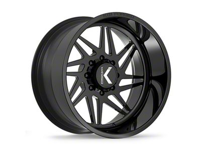 KG1 Forged DYNO Gloss Black 6-Lug Wheel; Left Directional; 22x12; -44mm Offset (16-24 Titan XD)