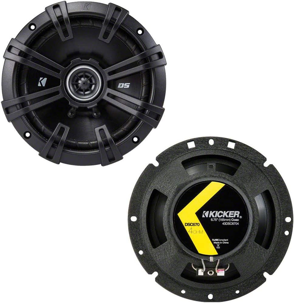 Kicker Jeep Gladiator DSSeries 6.75Inch Coaxial Speakers 43DSC6704
