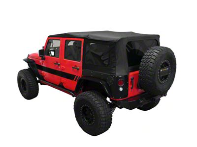 King 4WD Premium Replacement Soft Top With Tinted Windows; Black Diamond (07-09 Jeep Wrangler JK 4-Door)