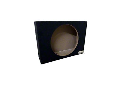 King Boxes 10-Inch Single Sealed Shallow Truck Subwoofer Box; Charcoal Carpeting Finish (Universal; Some Adaptation May Be Required)