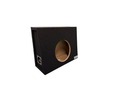 King Boxes 10-Inch Single Sealed Wedge Style Truck Subwoofer Box; Charcoal Carpeting Finish (Universal; Some Adaptation May Be Required)