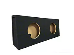King Boxes 12-Inch Dual Sealed Wedge Style Truck Subwoofer Box; Charcoal Carpeting Finish (Universal; Some Adaptation May Be Required)
