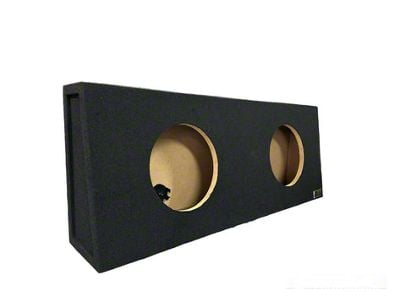 King Boxes 12-Inch Dual Sealed Wedge Style Truck Subwoofer Box; Charcoal Carpeting Finish (Universal; Some Adaptation May Be Required)