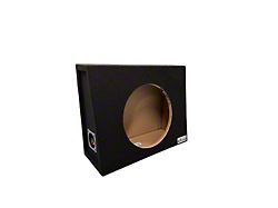 King Boxes 12-Inch Single Sealed Wedge Style Truck Subwoofer Box; Charcoal Carpeting Finish (Universal; Some Adaptation May Be Required)