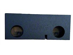 King Boxes 10-Inch Dual Behind-the-Seat Sealed Subwoofer Box; Charcoal Sprayed Finish (05-23 Tacoma Double Cab)