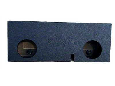 King Boxes 10-Inch Dual Behind-the-Seat Sealed Subwoofer Box; Charcoal Sprayed Finish (05-23 Tacoma Double Cab)