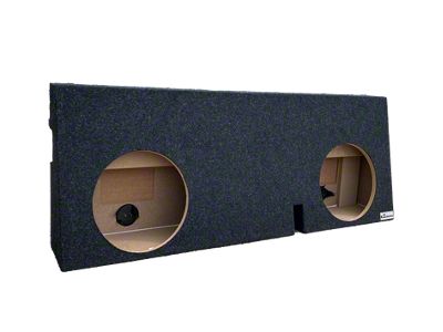 King Boxes 12-Inch Dual Behind-the-Seat Sealed Subwoofer Box; Charcoal Carpeting Finish (05-23 Tacoma Double Cab)