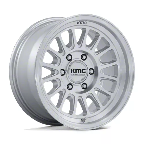 KMC Toyota 4-Runner Impact FFT Gloss Silver with Machined Face 6