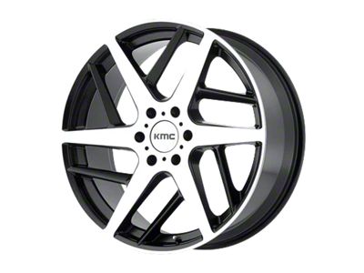 KMC Two Face Satin Black Machined 6-Lug Wheel; 22x9; 15mm Offset (03-09 4Runner)