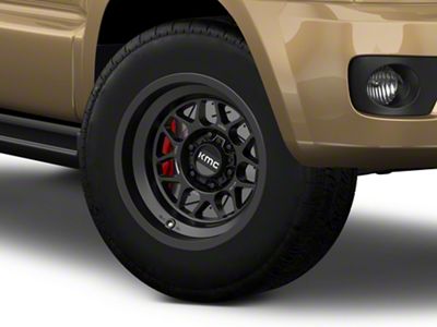 KMC Terra Satin Black 6-Lug Wheel; 17x8.5; 0mm Offset (03-09 4Runner)