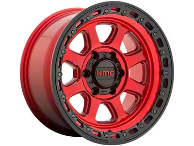 KMC Chase Candy Red with Black Lip 6-Lug Wheel; 20x9; 0mm Offset (04-15 Titan)
