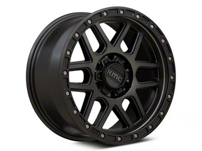 KMC Mesa Satin Black with Gray Tint 6-Lug Wheel; 18x9; 18mm Offset (05-21 Frontier)
