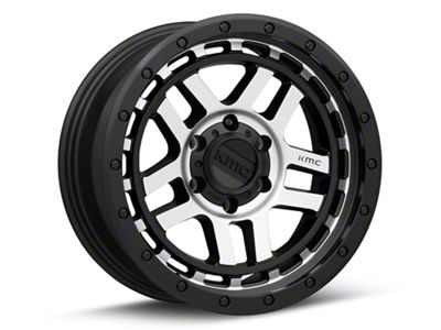 KMC Recon Satin Black Machined 6-Lug Wheel; 18x8.5; 18mm Offset (05-21 Frontier)