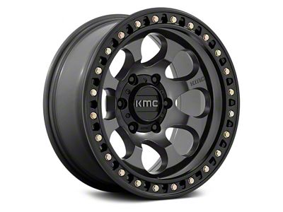 KMC Riot SBL Anthracite with Satin Black Lip 6-Lug Wheel; 18x9; 18mm Offset (05-21 Frontier)