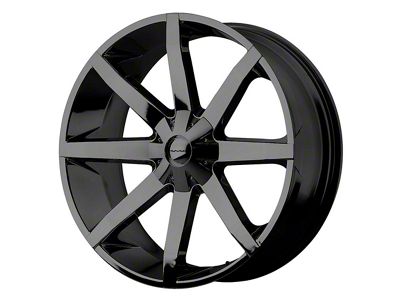KMC Slide Gloss Black 6-Lug Wheel; 22x9.5; 15mm Offset (05-21 Frontier)