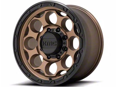 KMC Dirty Harry Matte Bronze with Black Lip 6-Lug Wheel; 17x9; -12mm Offset (05-15 Tacoma)