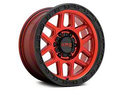 KMC Mesa Candy Red with Black Lip 6-Lug Wheel; 18x9; 18mm Offset (05-15 Tacoma)