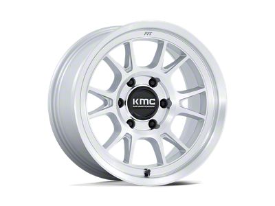 KMC Range Gloss Silver with Machined Face 5-Lug Wheel; 17x8.5; 0mm Offset (07-13 Tundra)