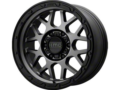 KMC Grenade Off-Road Matte Gray with Matte Black Lip 6-Lug Wheel; 20x9; 18mm Offset (10-24 4Runner)
