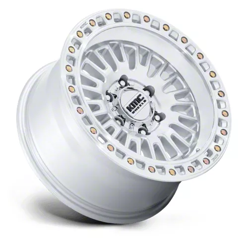 KMC Tacoma Aztec Gloss Silver with Machined Face 6-Lug Wheel; 17x8