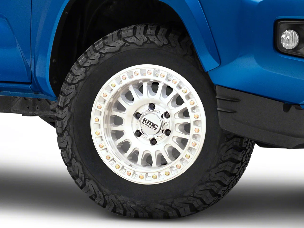 KMC Tacoma GRS Gloss Silver with Machined Face 6-Lug Wheel; 17x9