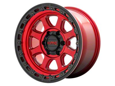 KMC Chase Candy Red with Black Lip 6-Lug Wheel; 17x9; 0mm Offset (24-25 Tacoma)