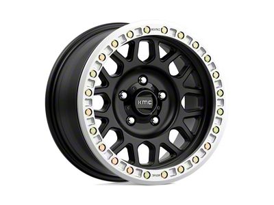 KMC Grenade Desert Beadlock Satin Black 6-Lug Wheel; 20x9; -12mm Offset (24-25 Tacoma)