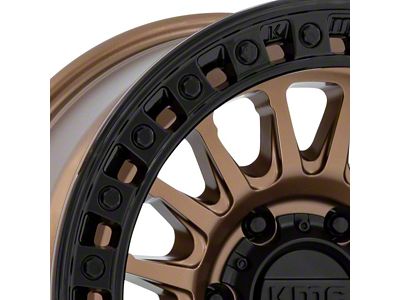 KMC IMS Matte Bronze with Gloss Black Lip 6-Lug Wheel; 17x8.5; -10mm Offset (24-25 Tacoma)
