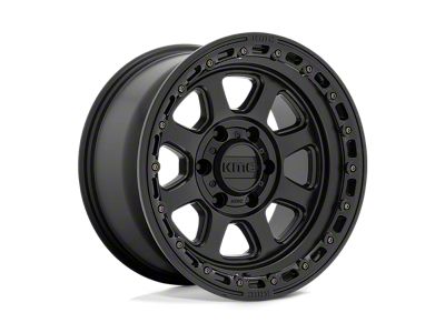 KMC Revert Satin Black Milled 6-Lug Wheel; 24x9.5; 15mm Offset (24-25 Tacoma)